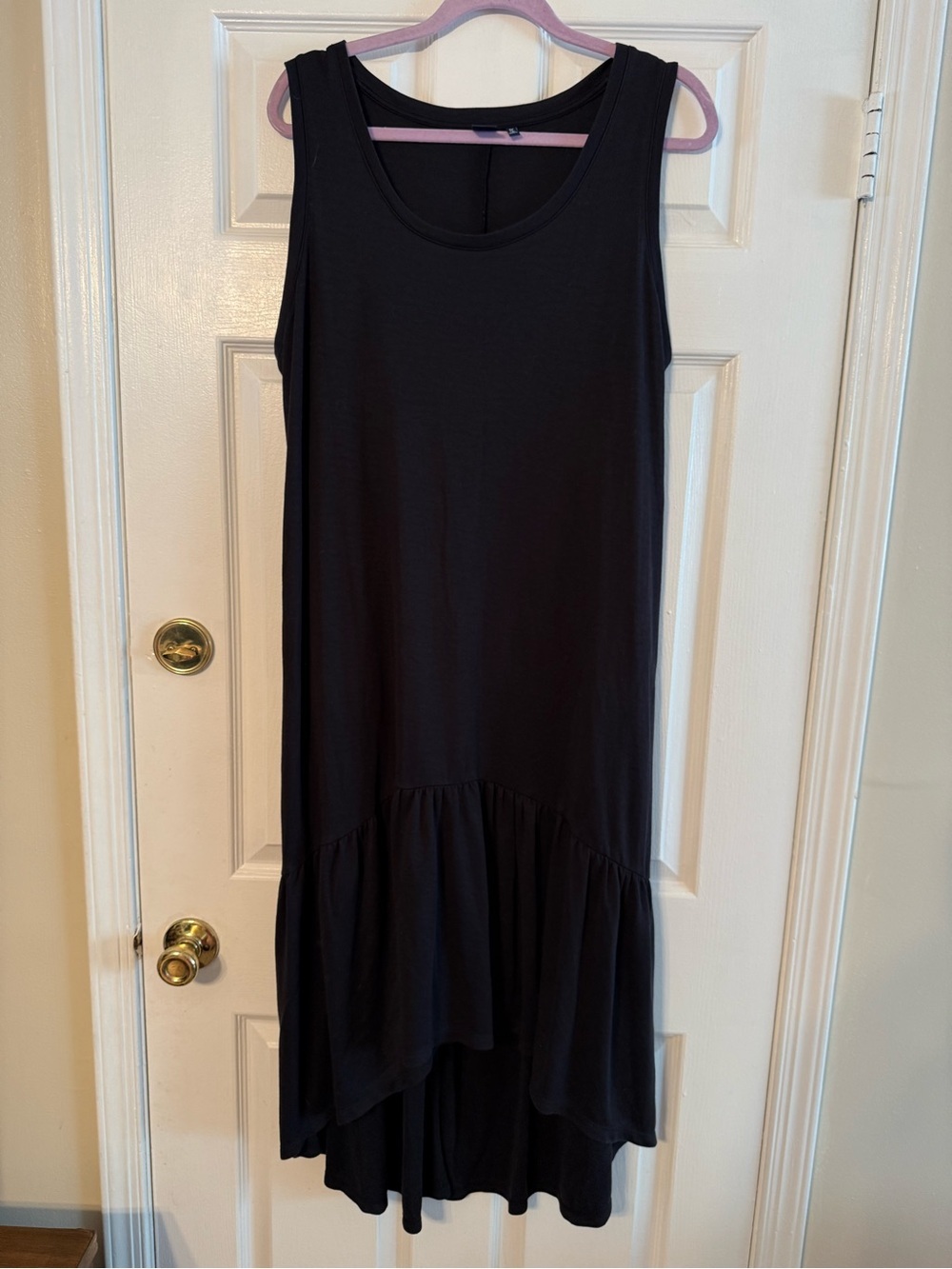 Kaari Blue Black High-Low Tank Dress